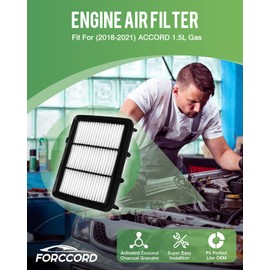 Forccord Filtro de aire del motor compatible con filtro de aire de repuesto para CA12290 (paquete de 2)