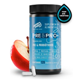 Probioticos Prebioticos Enzimas Digestivas Inulina Lipasa Papaya Vinagre de Sidra de Manzana 120 capsulas, Digestión, BPN PRO Probiotics, Prebiotics Absorción de Nutrientes, Apoyo a Digestión