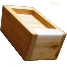 Bed Lifter Set of Four - Two at 1 x 3 and Two at 1.5 x 1.5 Inch Furniture Legs - Natural Finish with Felt Bottom