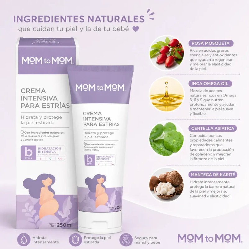 Crema Intensiva Para Estrias Mom To Mom 250ml