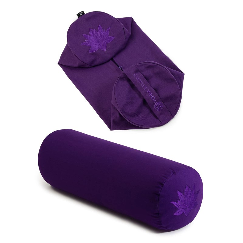 Yoga Studio Organic Cotton Bolster with Handle and Zip -