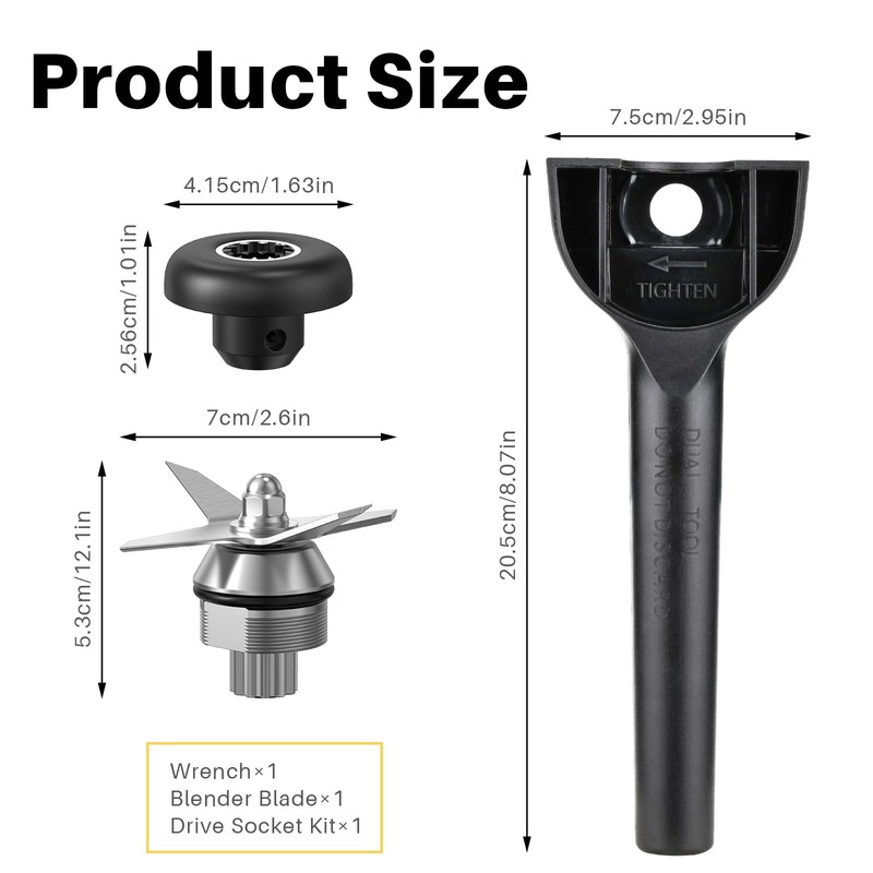 Blender Replacement Parts Compatible with Vitamix, Blade Replacement Accessories Include