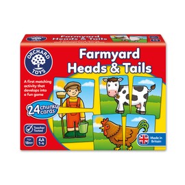 Orchard Toys Farmyard Heads and Tails Children's Game, Multi, One Size