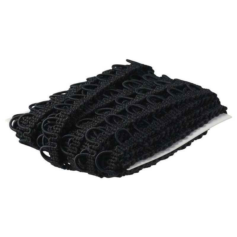 10 Yards Black Gimp Braid Trim Elastic Button Loop Tape,Lace