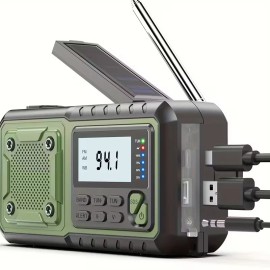 DexScout Emergency Weather Radio, NOAA AM FM, Flashlight,  Power Solar, or Hand Crank