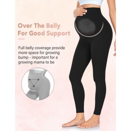 CTHH Maternity Leggings Over The Belly Buttery Soft Pregnancy Workout Pants High Waisted Maternity Activewear for Women