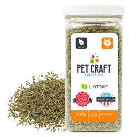 Pet Craft Supply Premium Maximum Potent All Natural Catnip for Cats USA Grown & Harvested Large 3 oz Resealable Canister or 8 oz Value Spray Bottle Great for Training Redirecting Bad Behaviors