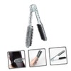 SAFIGLE Clamp Hair Comb Double Sided Bristle Hair Straightening Brush