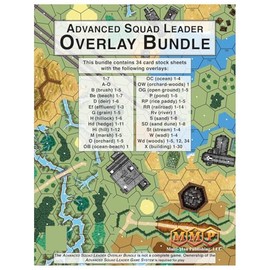Multi-Man Advanced Squad Leader Overlay Bundle, 34 Card Stock Map Sheets, Board Game Expansion, for Adults Ages 18+