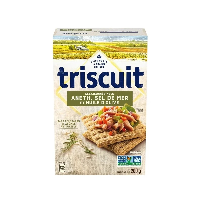 Triscuit Dill Sea Salt & Olive Oil Snacking Crackers, 200g