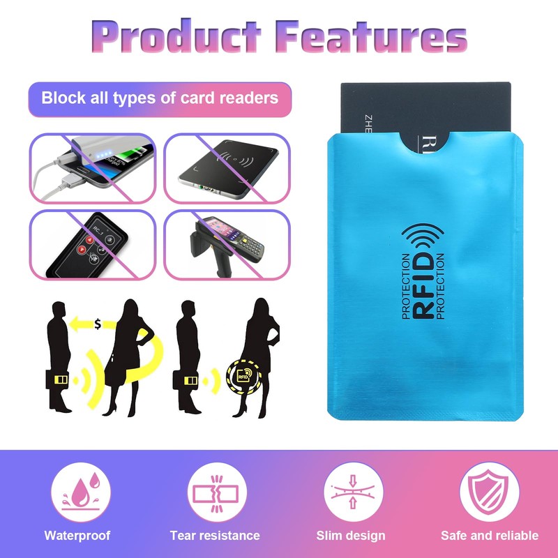 18Pcs RFID Card Sleeves, Credit Card Sleeves Protectors