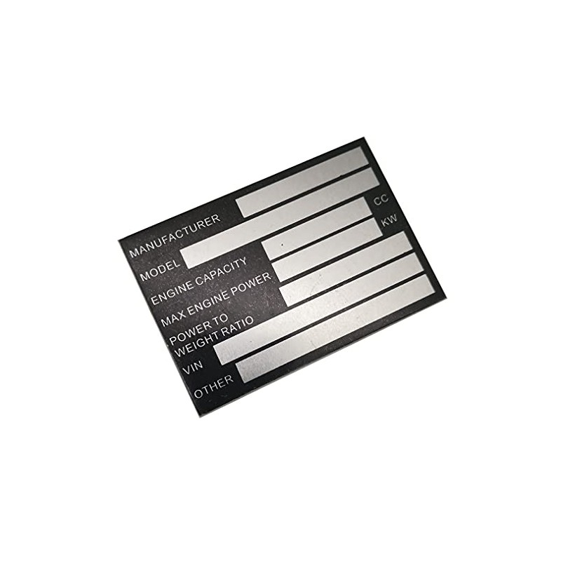 VIN Serial ID TAG Plate Data Blank CAR Truck HOT