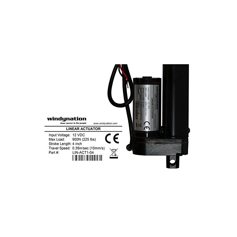 WINDYNATION 4 Inch 4" Stroke Linear Actuator 12 Volt 12V