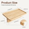 Solid Pine Wood Couch Tray, 8"x12" Sofa Tray with Foldable