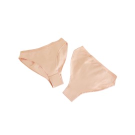 Phoeswan Dance Briefs for Girls, Seamless Tan Ballet Underwear for Ballet, Gymnastics (2pcs Tan, 4-6 Years)