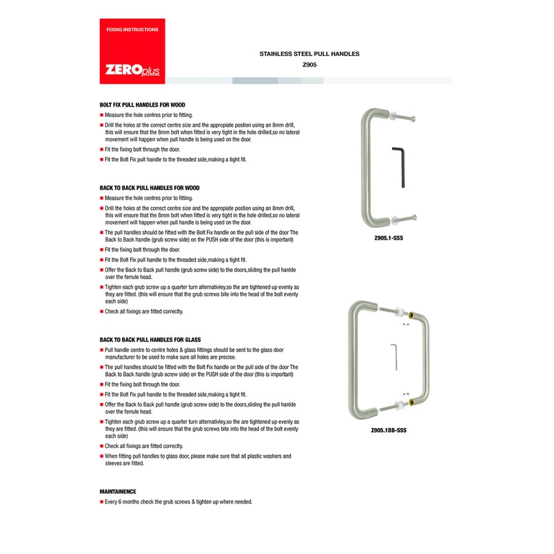 ZEROplus Satin Stainless Steel Pull Handle, 19mm Diameter x 225mm