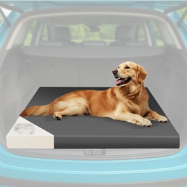 ESCRODOI Car Dog Bed for Trunk, Non-Slip SUV Cargo Liner for Dogs, Travel Pet Mat Cushion with Supportive Foam, Removable Cover for Easy Cleaning, Suitable for SUV&Truck