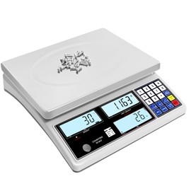 Industrial Counting Scale(g/kg/lb),Built-in Battery Precision Electronic Gram Coin Scale for Parts,Digital Inventory Scale with Alarm Mode, RS-232 Interface for Printer Connectivity (30kg, 1g)