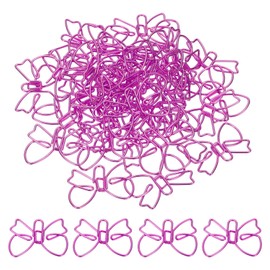 PATIKIL 40pcs Paper Clip, Butterfly Shape Paper Clip Small Cute Rust-Proof Metal Strong Durable Bulk for Office Home, 30mm, Pink