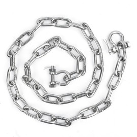 hannger Anchor Chain Kit, T316 Stainless Steel Marine Grade Boat Anchor Chain Kit, Heavy-Duty Anchor Lead Chain with 2 Pcs Anti-Off Double Shackle Link Ends for Boats, Pontoon, Deck, Fishing, and Sail