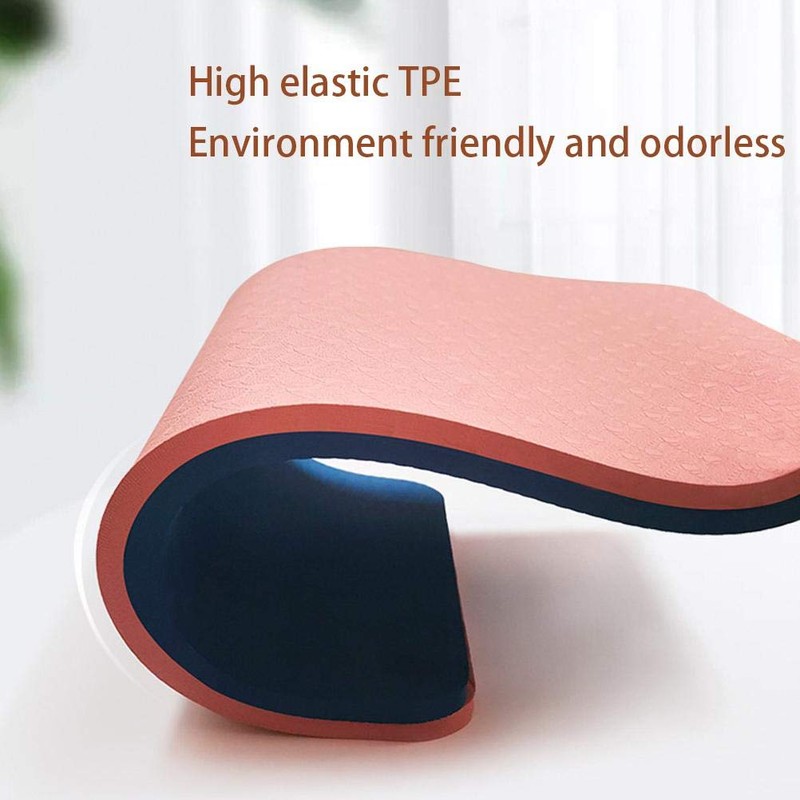 Vintagen TPE Yogamatte rutschfeste Gymnastikmatte Trainingsmatte Trainingsmatte Leichte Yogamatte Sportmatte
