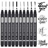 PANDAFLY Calligraphy Pen, 10 Size Calligraphy Pens for Writing, Brush