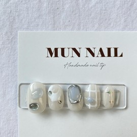 Snowball Nail Tip - Long Oval / 스노우볼 네일팁 - 롱오벌