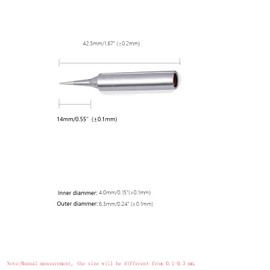 5Pcs Soldering Iron Tips, 900M Solder Tip Replacement, Solder Welding Replacement Tip Kit Use for Hakko, Radio Shack Solder Station etc (5PCS 900M-T-I)