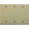 Ivory Wrinkle 3 Gang Blank Wall Plate - 3 Blank