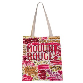 VAMSII Moulin Rouge Musical Quote Tote Bag Musical Theatre Lover Gift Broadway Musical Fans Gift (Moulin Rouge tote)