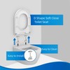 SADALAK D/U Shape Toilet Seat,Soft Close and Quick-Release for Easy