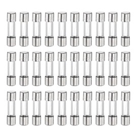HARFINGTON 30pcs Fuses 1.6A 125 Volt Fast Blow Glass Fuse F1.6AL250V 5x20mm Fast Acting Fuses for Christmas Light Electrical Systems Microwave Ovens TVs Fans Lights Oven