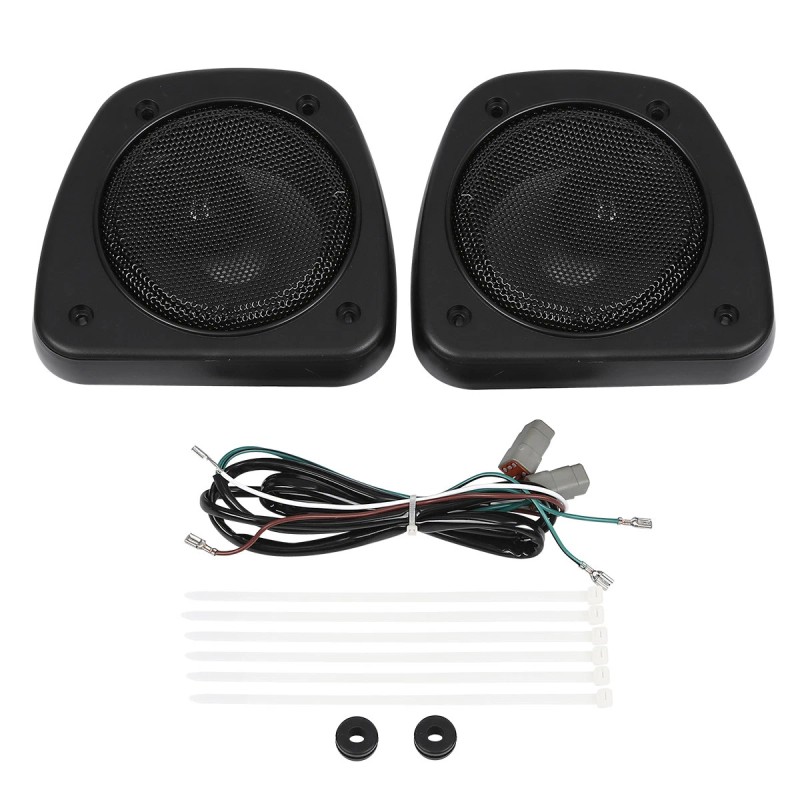 TCMT Lower Fairing Audio Speakers W/Wiring Harness Fit For Harley