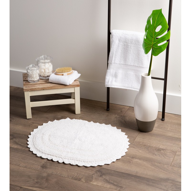 DII Crochet Collection Wende-Badematte, klein, oval, 43 x 61 cm,