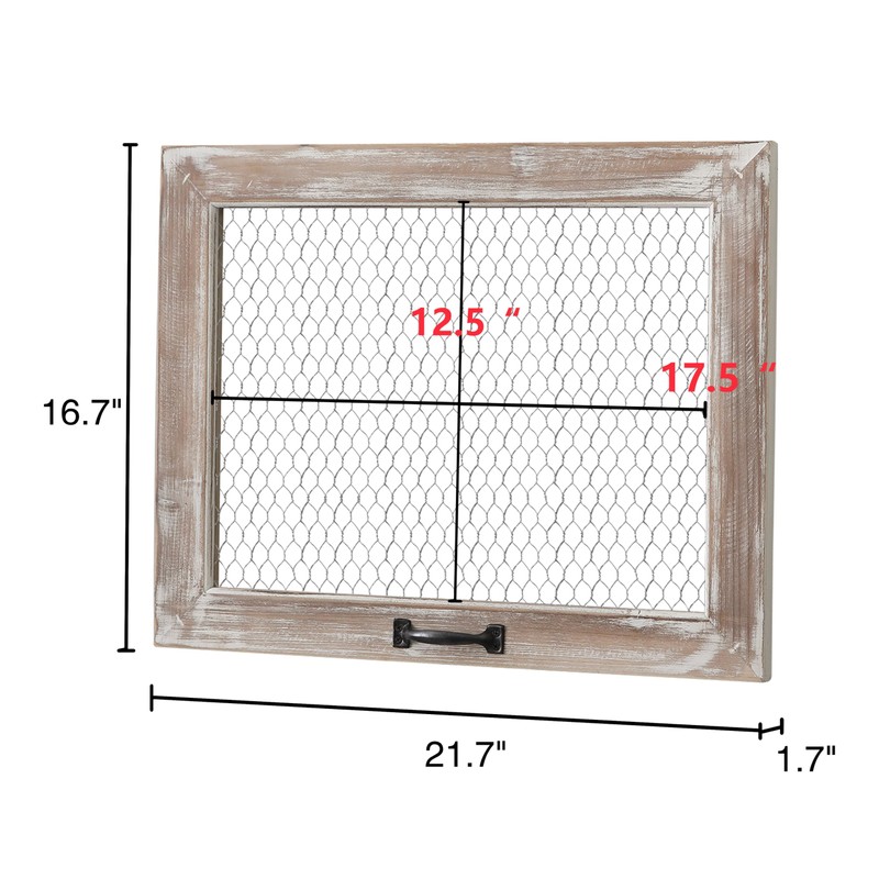 SOFE Rustic Chicken Wire Frame, Framed Photo Display Board/Wall Grid