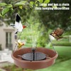 Solar Bird Bath Fountain Pump Hanging Style Deck Mount Metal