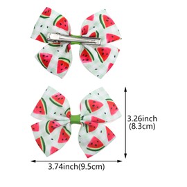 6 PACK Watermelon Bow Hair Clips Fruit Accessories for Women Girls Hair