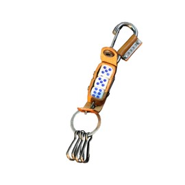 LFWATAXY 1 PCS Dice Keychain Leather Keychain Dice Box Vintage Keychain with Belt Loop Clip for Key Chain Includes Dice, Camel, universal