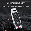 TECART Carbon Texture Smart Remote Key Cover 3 Button Luminous