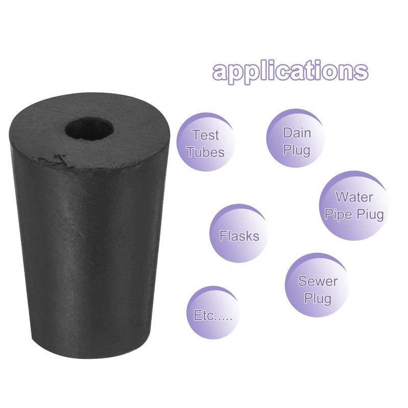 sourcing map Rubber Tapered Plug 13mm to 17mm Solid Test