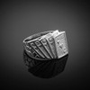 Men's 925 Sterling Silver Lucky Nugget Band Royal Flush of