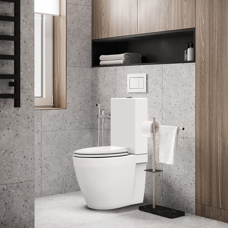19 in Toilet Seat with Cover Soft Close, Toilet Lid