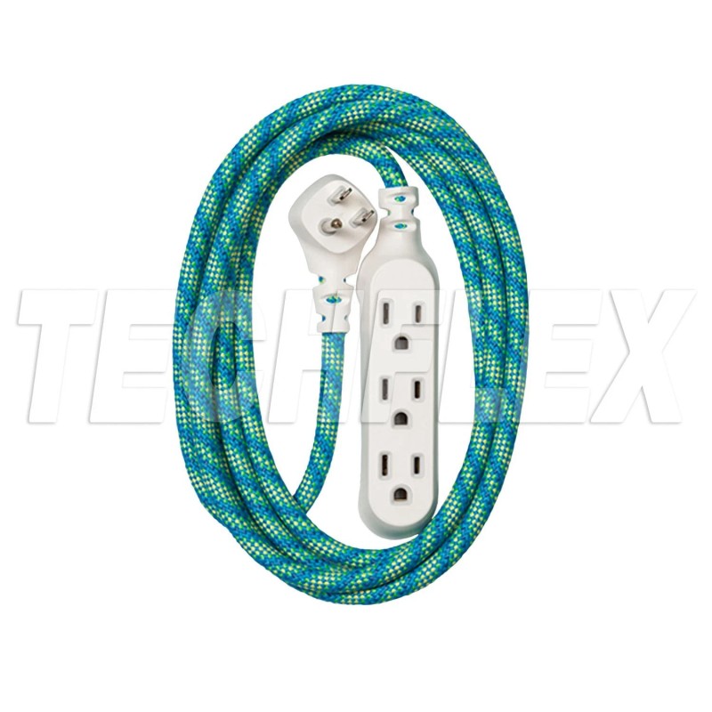 360417-ST 360 Electrical - 8ft Braided Extension Cord, Mint Julep