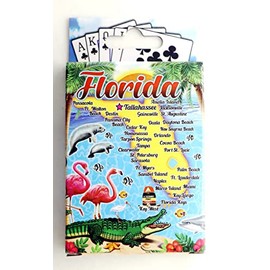 World By Shotglass Florida Map New Collectible Souvenir Playing Cards with Header