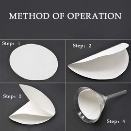 TIMESETL Pack of 100 Laboratory Filter Paper, Round Laboratory Filter, Diameter 11 cm, Paper Discs with Medium Flow Speed for Laboratory Supplies, Chemical Applications