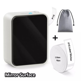 Pristar P15 Bluetooth Label Maker Machine Portable Sticker Barcode Thermal Label Printer - Beige Printer + 1 Roll Sticker + 1 Bag