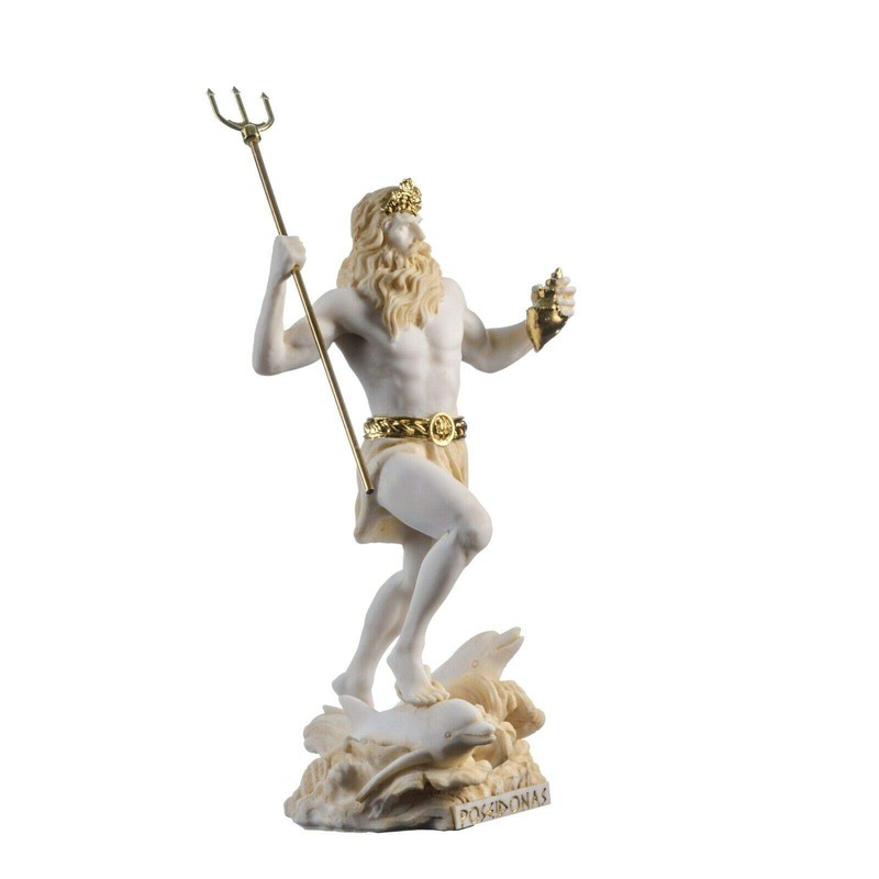 Poseidon Greek God of the Sea With Trident Statue Figurine