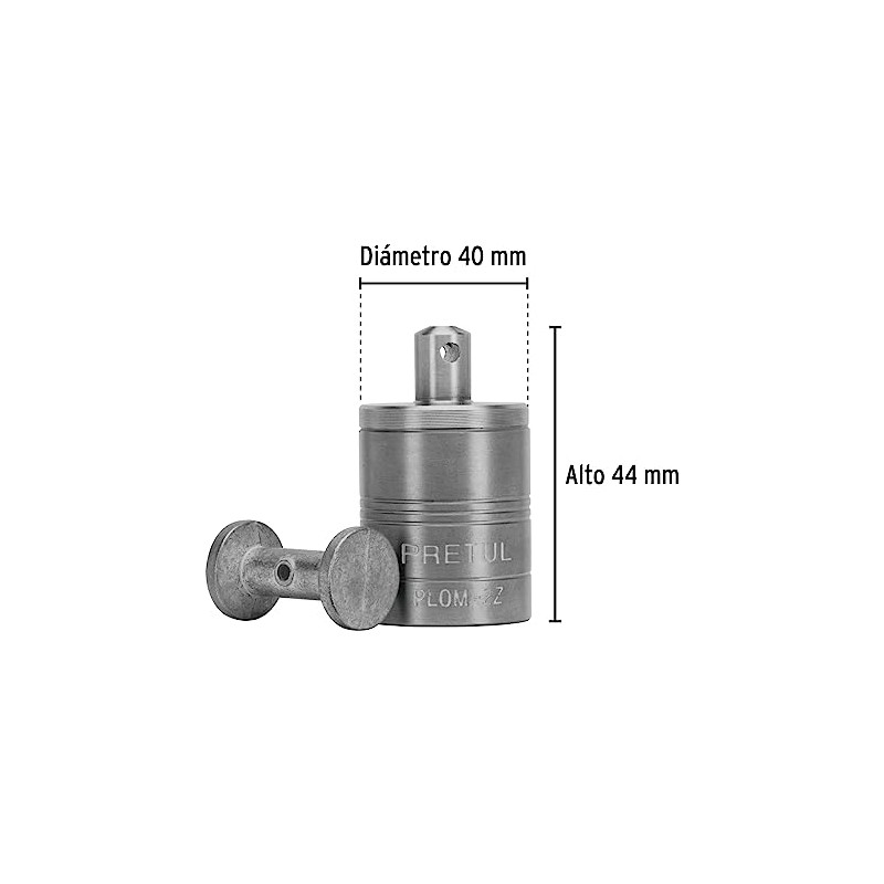 Pretul PLOM-1Z, Plomada de zinc, centro rectificado, #1