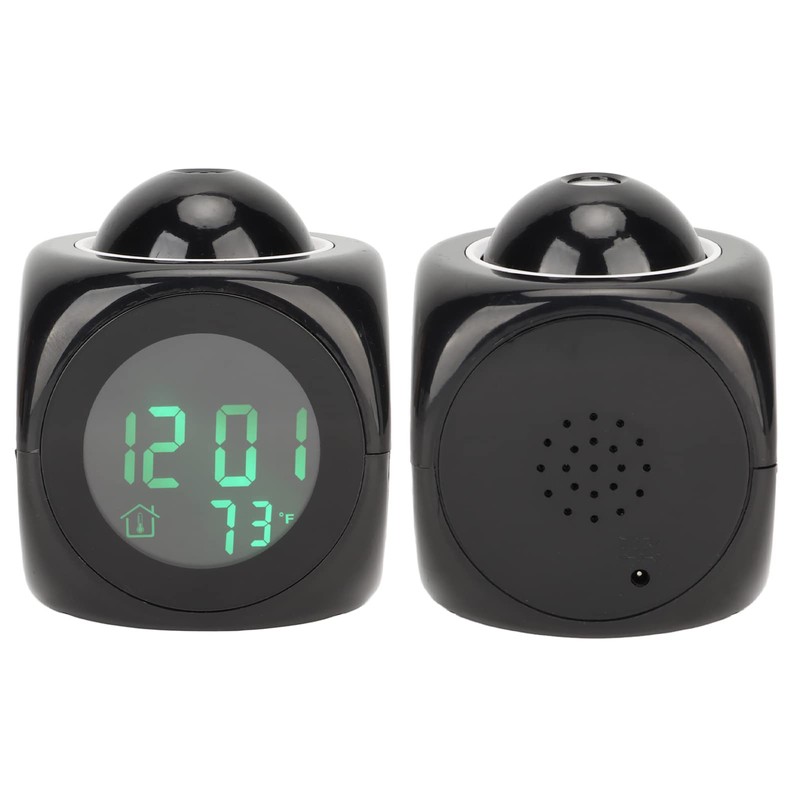 Projector Alarm Clock, Snooze Function, Voice Time Reporting and Music