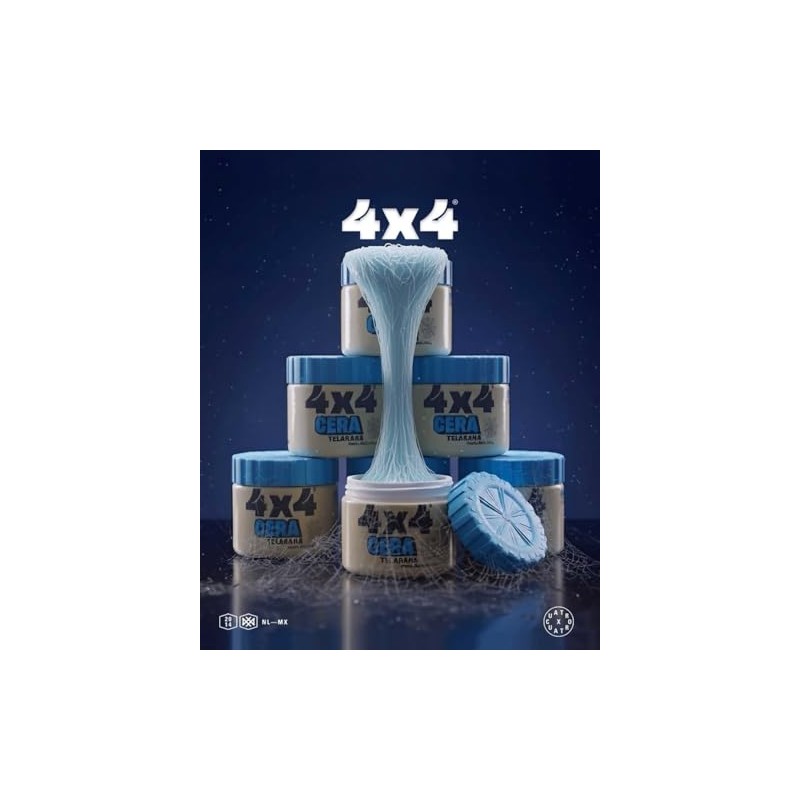 4x4 Cera Telaraña para Barberos, Estilizado de Cabello, 100g